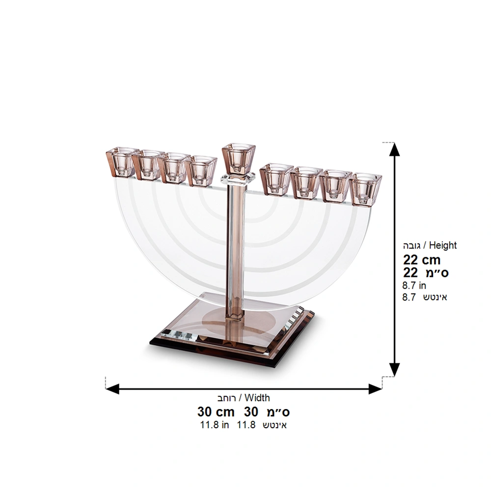 Crystal Elegant Menorah 22x30 cm