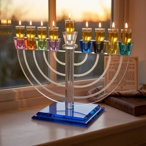 Crystal Elegant Menorah 22x30 cm