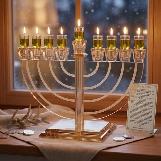 Crystal Elegant Menorah 22x30 cm