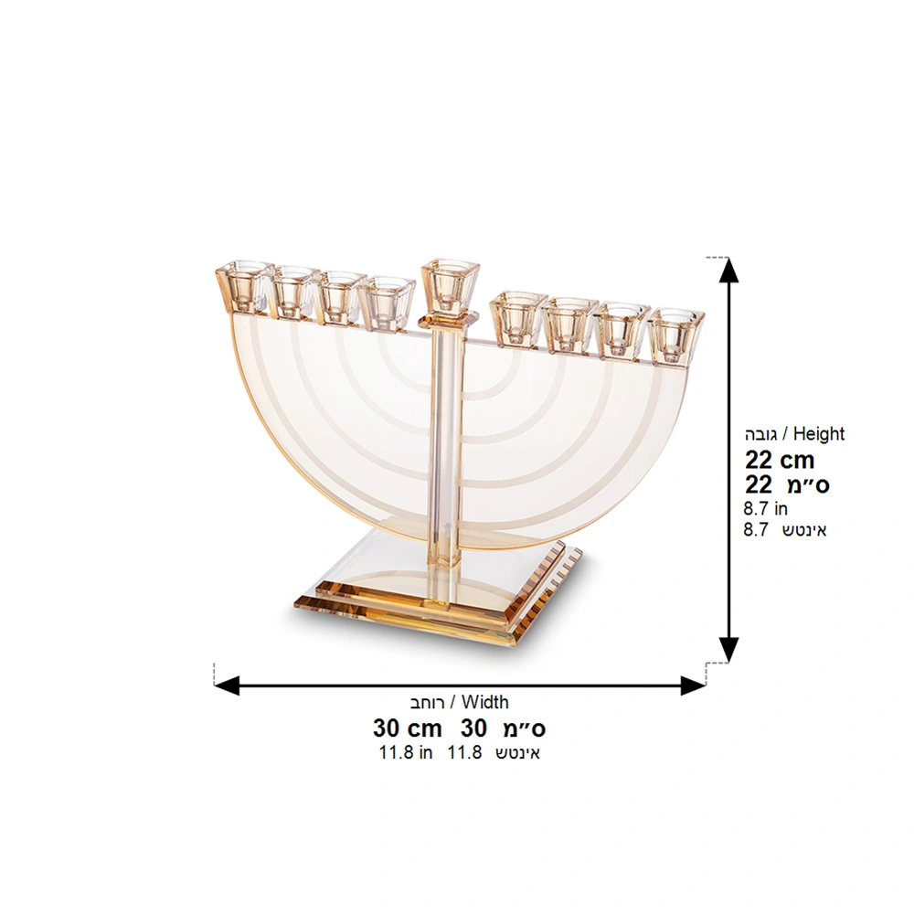 Crystal Elegant Menorah 22x30 cm
