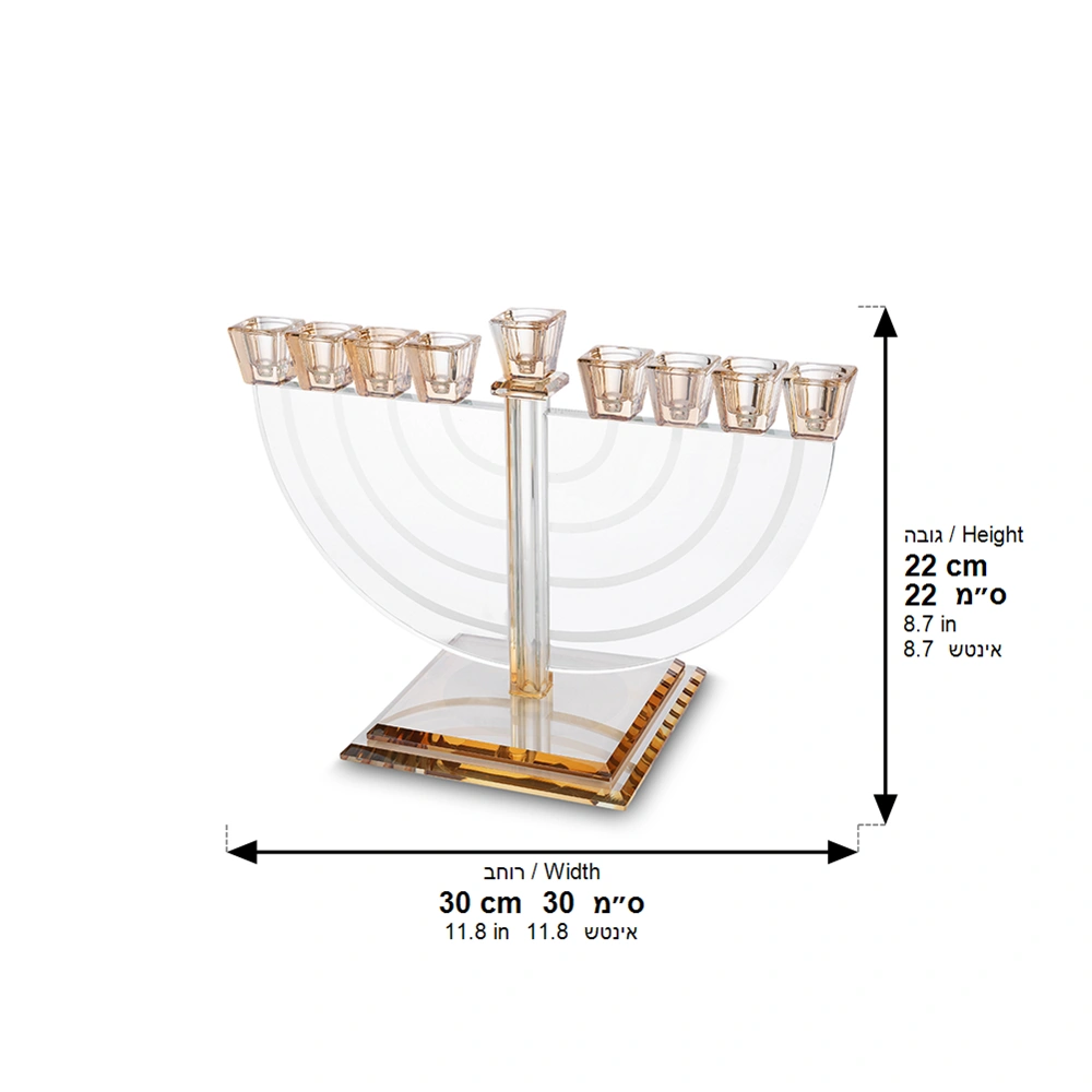 Crystal Elegant Menorah 22x30 cm