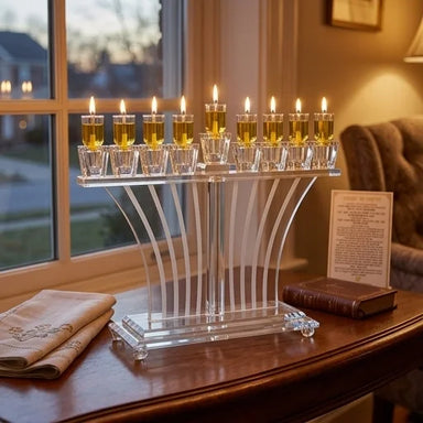 Crystal Elegant Menorah 21x27 cm