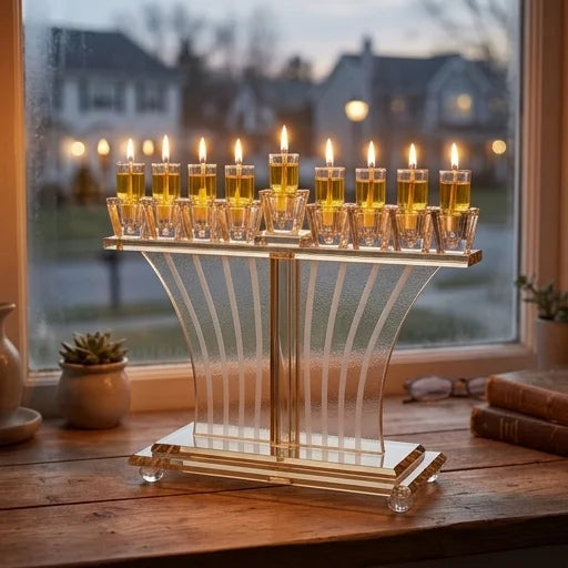 Crystal Elegant Menorah 21x27 cm