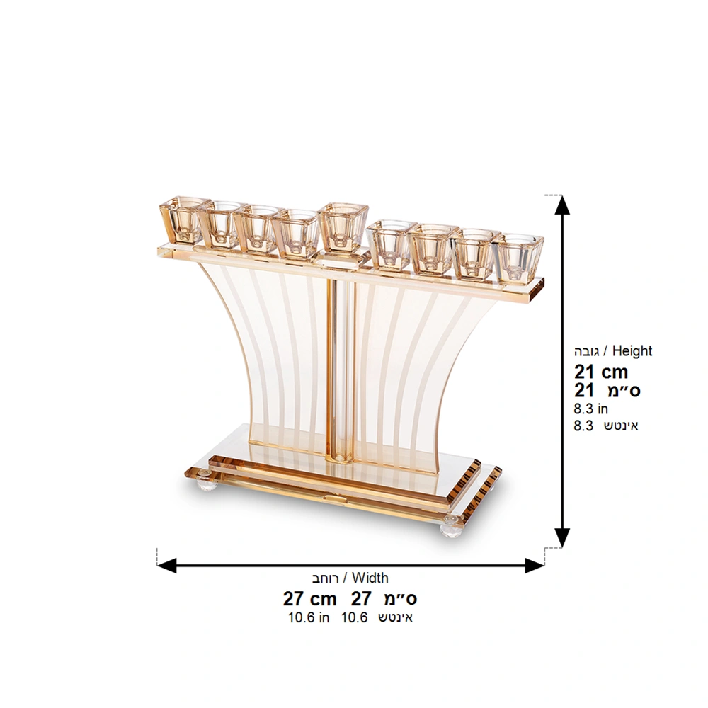Crystal Elegant Menorah 21x27 cm