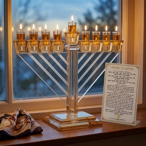Crystal Elegant Menorah 28x27 cm