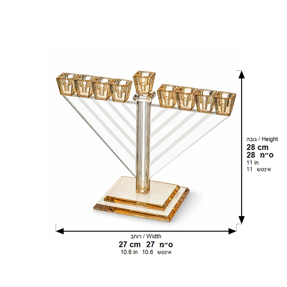 Crystal Elegant Menorah 28x27 cm