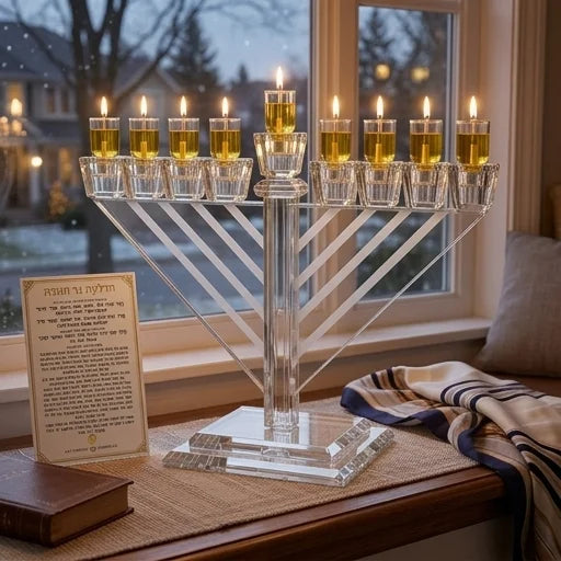 Crystal Elegant Menorah 28x27 cm