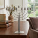 Metal "String" Hanukiah 30 cm - Semi Round