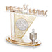 Crystal Menorah 28x27 cm with Metal Plaque and Stones