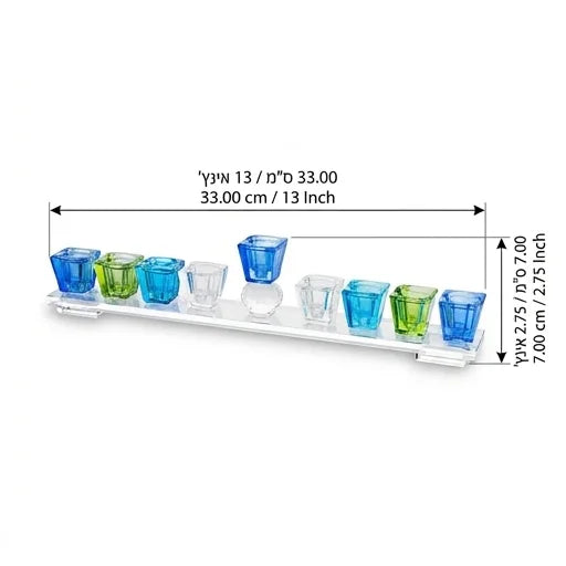 Crystal Elegant Menorah 33x7 cm