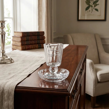Crystal Kiddush Cup 8 cm with Stem