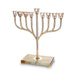 Metal Menorah with Crystal base and Plaque 37cm