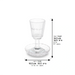 Crystal Kiddush Cup 14.5 cm with stem - Gold text