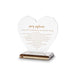 Crystal "Heart" With Engraving "Candle Lighting" Blessing 21*21