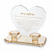 Crystal "Heart" Stand With "Candle Lighting" Blessing 21*24 cm- Gold