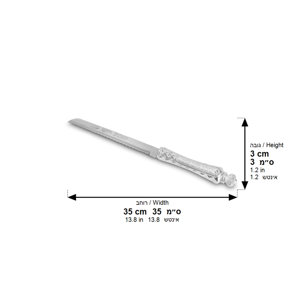 Elegant Knife 35 cm with Metal Handle - Silver Plated 925