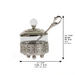 Silvered Filigree Honey Dish, 10cm