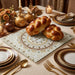 Reinforced Thick Glass Challah Tray 25x37 cm - Brown