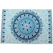 Reinforced Thick Glass Challah Tray 25x37 cm - Blue