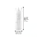 Plastic Torah Scroll 28cm- in Silver Jerusalem Theme -Sephardic