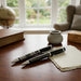Elegant Black Pen Inscribed with Silver "Doctor Prayer" with "Jerusalem" Design 13.5 cm- Hebrew