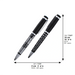 Elegant Black Pen Inscribed with Silver "Doctor Prayer" with "Jerusalem" Design 13.5 cm- Hebrew