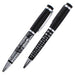 Elegant Black Pen Inscribed with Silver "Doctor Prayer" with "Jerusalem" Design 13.5 cm- Hebrew