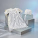 Satin Bris Milah Outfit with a Hat - White Embroidery