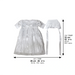 Satin Bris Milah Outfit with a Hat - White Embroidery