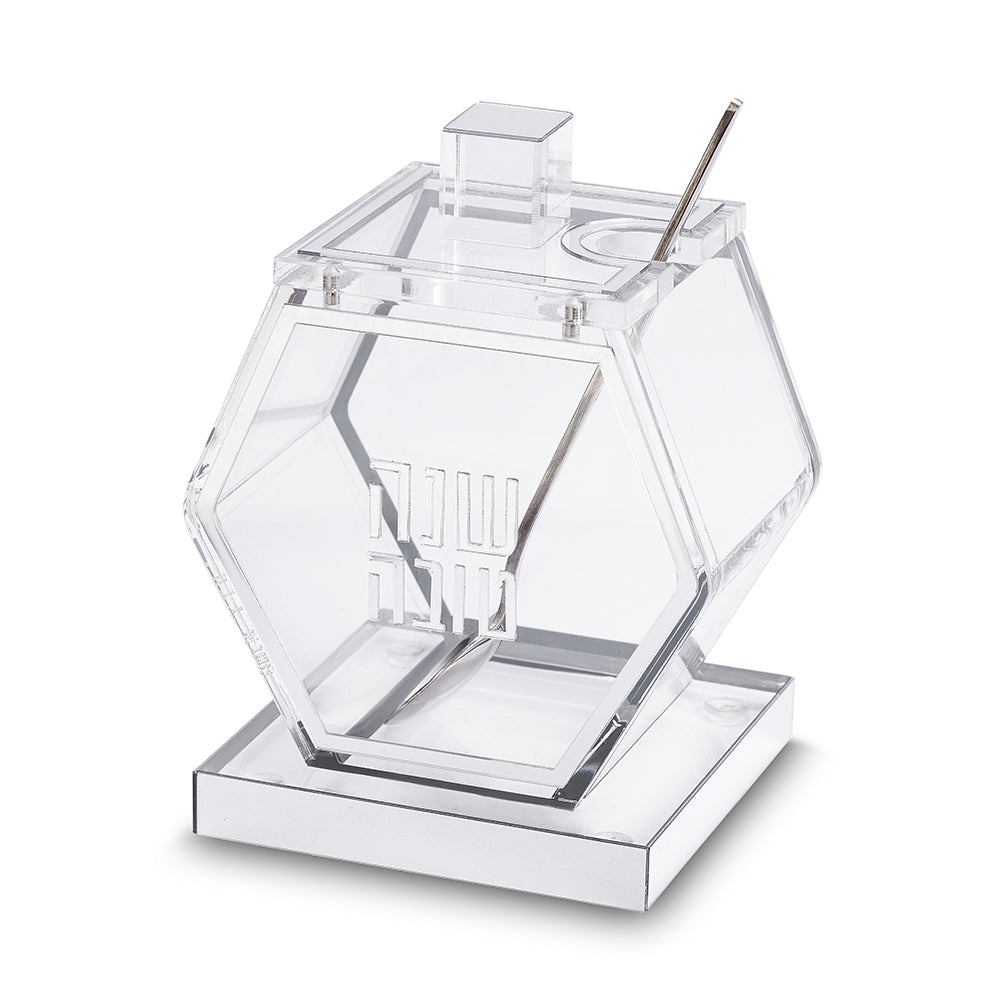 Acrilic Honey Dish, 13 cm - Silver