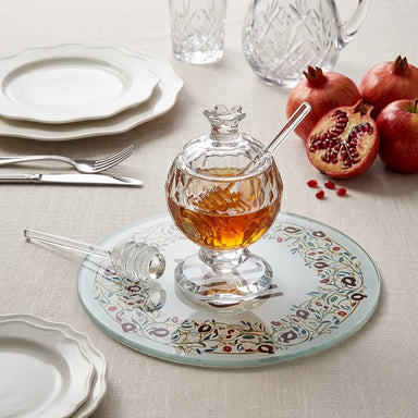 Elegant Crystal Honey Dish 10 cm