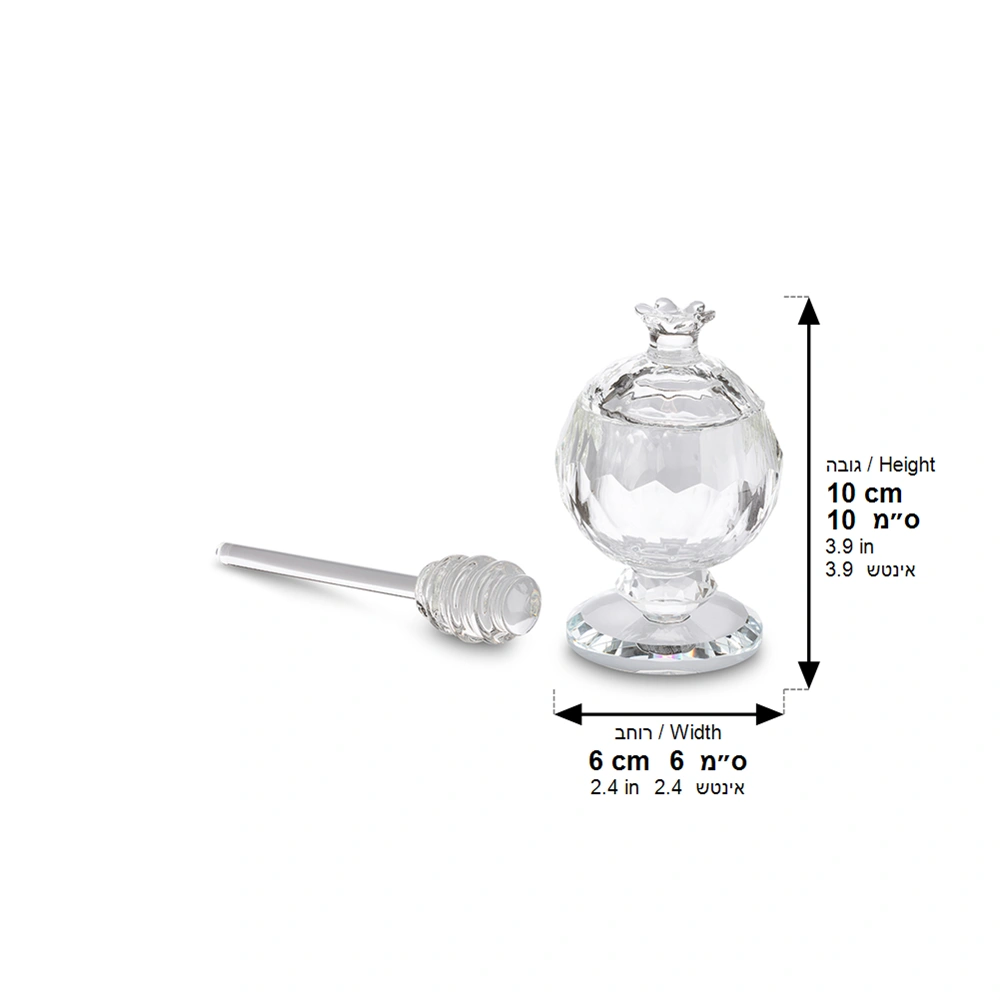 Elegant Crystal Honey Dish 10 cm