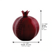 Aluminium with Dark Red Enameled Pomegranate 14 cm - Maroon