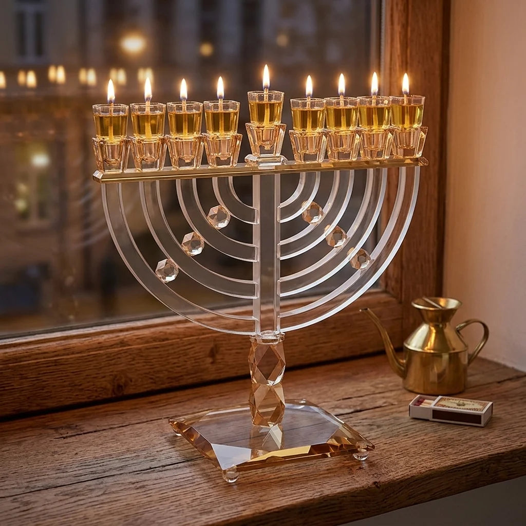 Crystal Elegant Menorah 31x37 cm