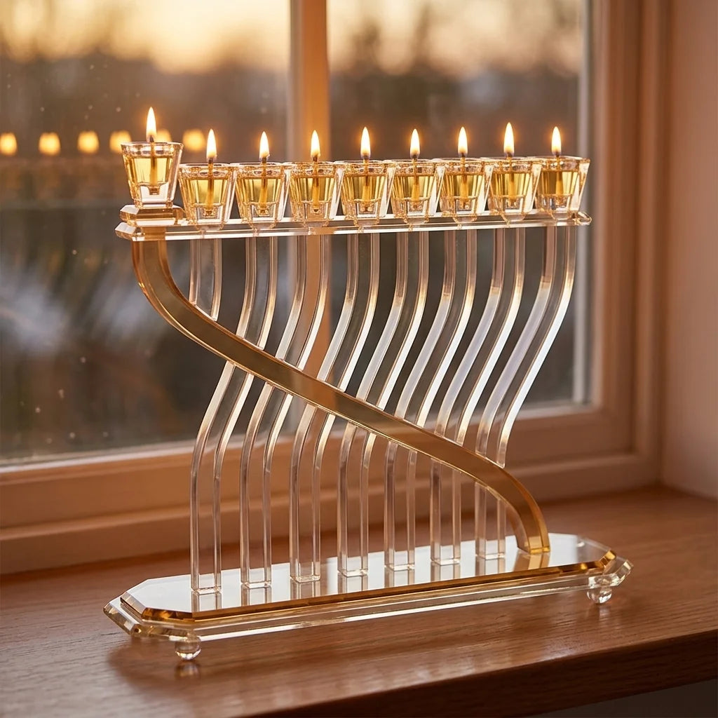 Crystal Elegant Menorah 29x36 cm