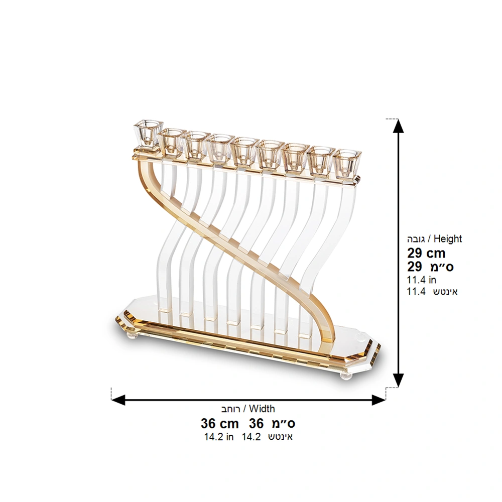 Crystal Elegant Menorah 29x36 cm