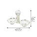 Crystal Salt Shaker 9.5*13.5 cm with Clear Glass Chips