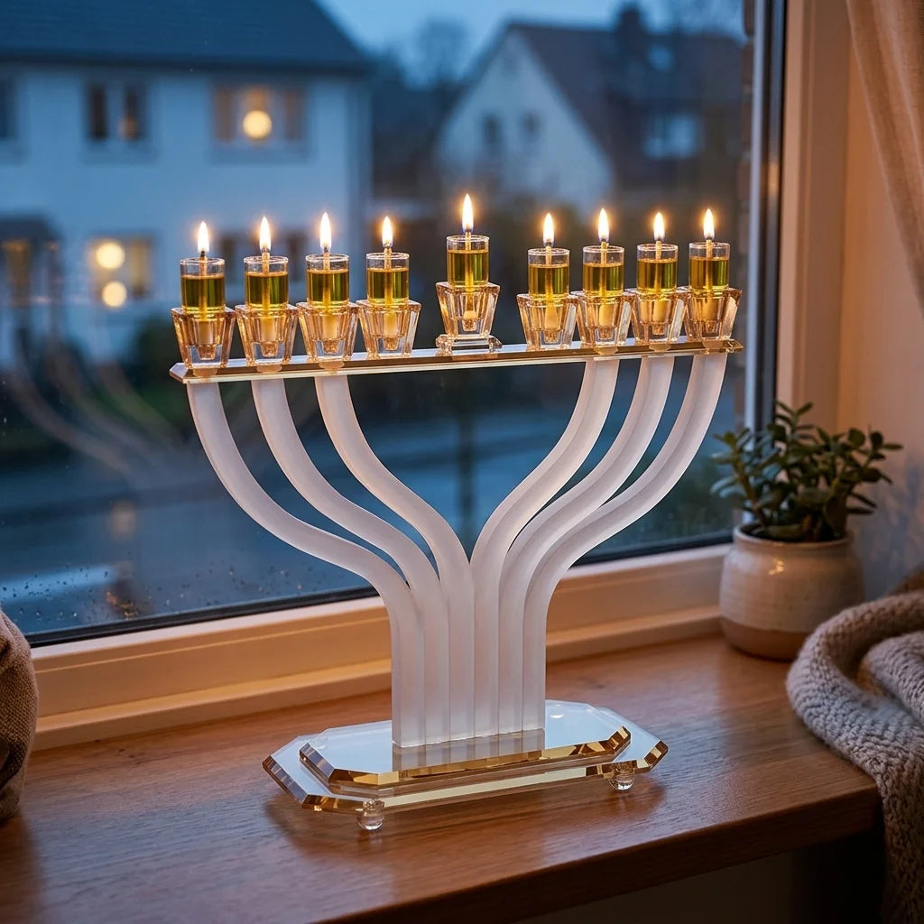 Crystal Elegant Menorah 30x31 cm