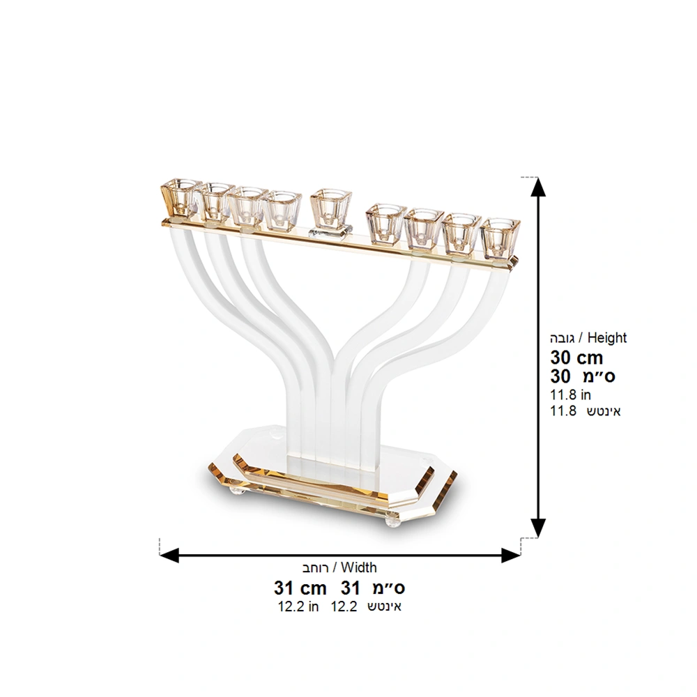 Crystal Elegant Menorah 30x31 cm