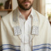 Nickel Tallit Clip "Luchot Habrit "" with Chain