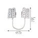 Nickel Tallit Clip "Luchot Habrit "" with Chain