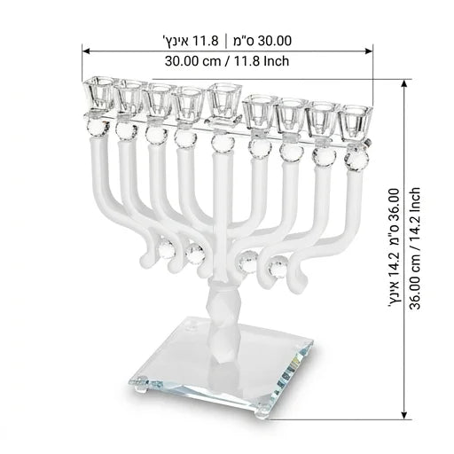 Crystal Elegant Hanukkiah 30x36 cm