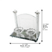 Crystal Candlesticks 17x18 cm- with Candle Lighting Blessing -Hebrew