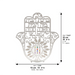 Metal Laser Cut Hamsa 18 cm Hebrew Home Blessing- Tree of Blessings