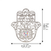 Metal Laser Cut Hamsa 25 cm Hebrew Home Blessing- Tree of Blessings