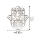 Metal Laser Cut Hamsa 32 cm Hebrew Home Blessing- Tree of Blessings