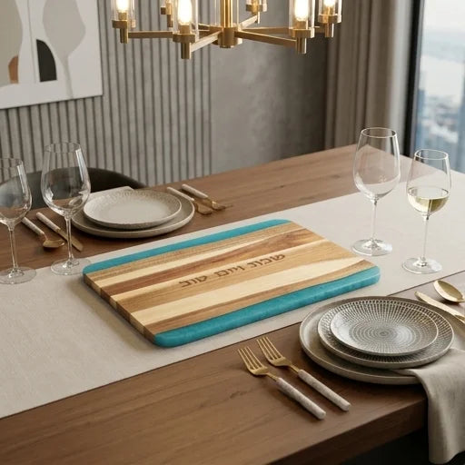 Challah Tray with Epoxy 41x28 cm