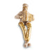 Polymer Hassidic Figurine with Cloth Legs 10.5 cm - Accordion Player