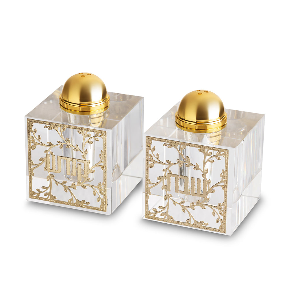 Pair of Crystal Salt & Peper Shakers 7x5 cm
