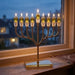 Metal Menorah with Crystal base 42cm